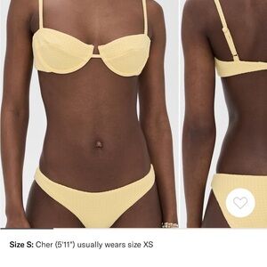 Peixoto Yellow Bikini Top and Bottom